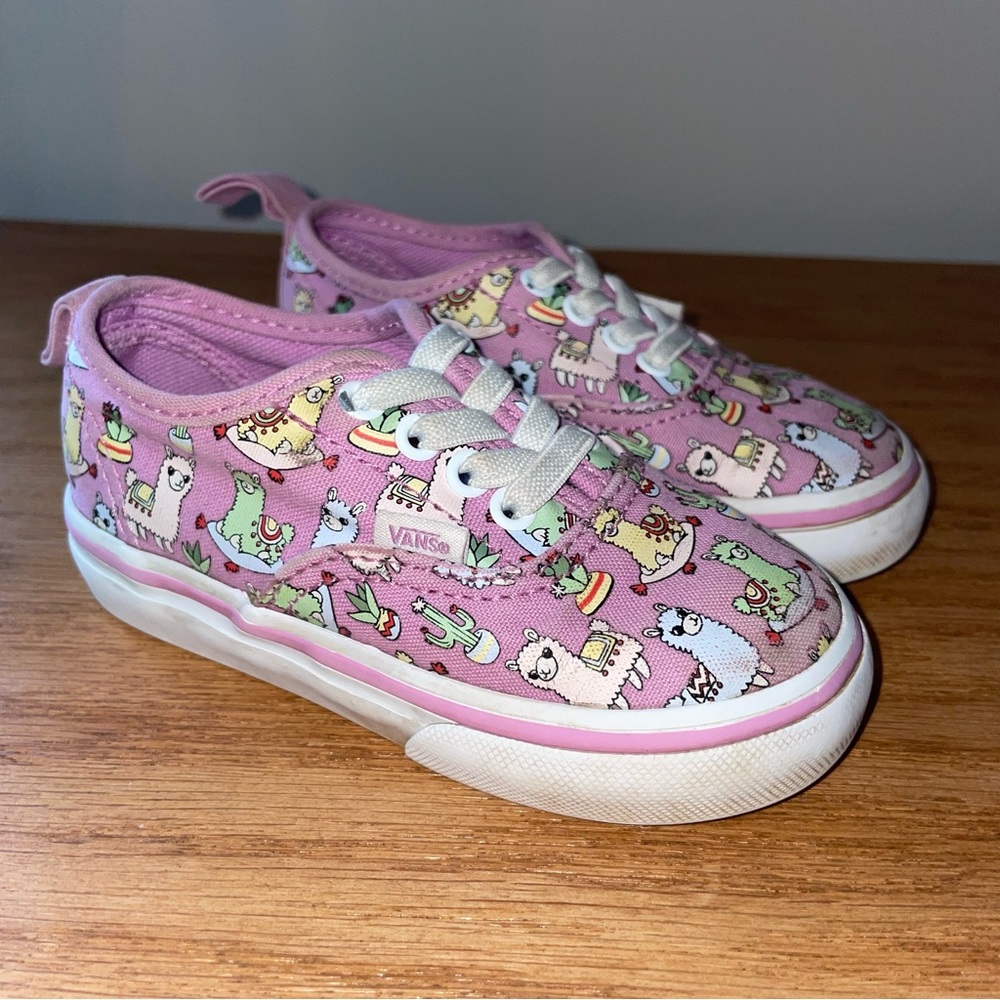 Vans Llama Print Sneakers Toddler Size 6.5